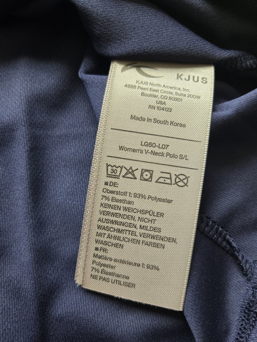 Kjus Sleeveless Polo Womens L V Neck Navy Blue Upf 50 Outdoor Golf - Picture 8 of 10